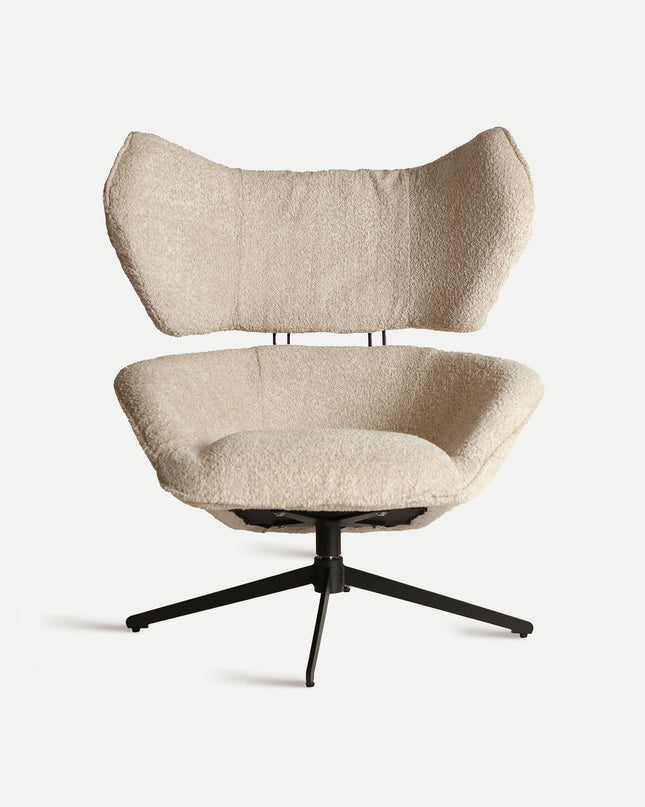 Fauteuil rotatif bouclé Privas