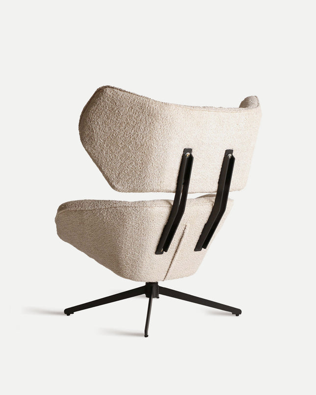 Fauteuil rotatif bouclé Privas